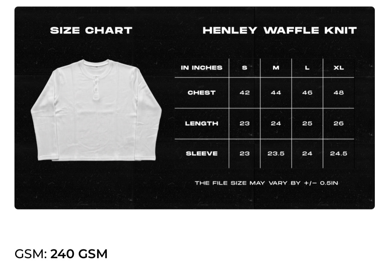 White Waffle Henley