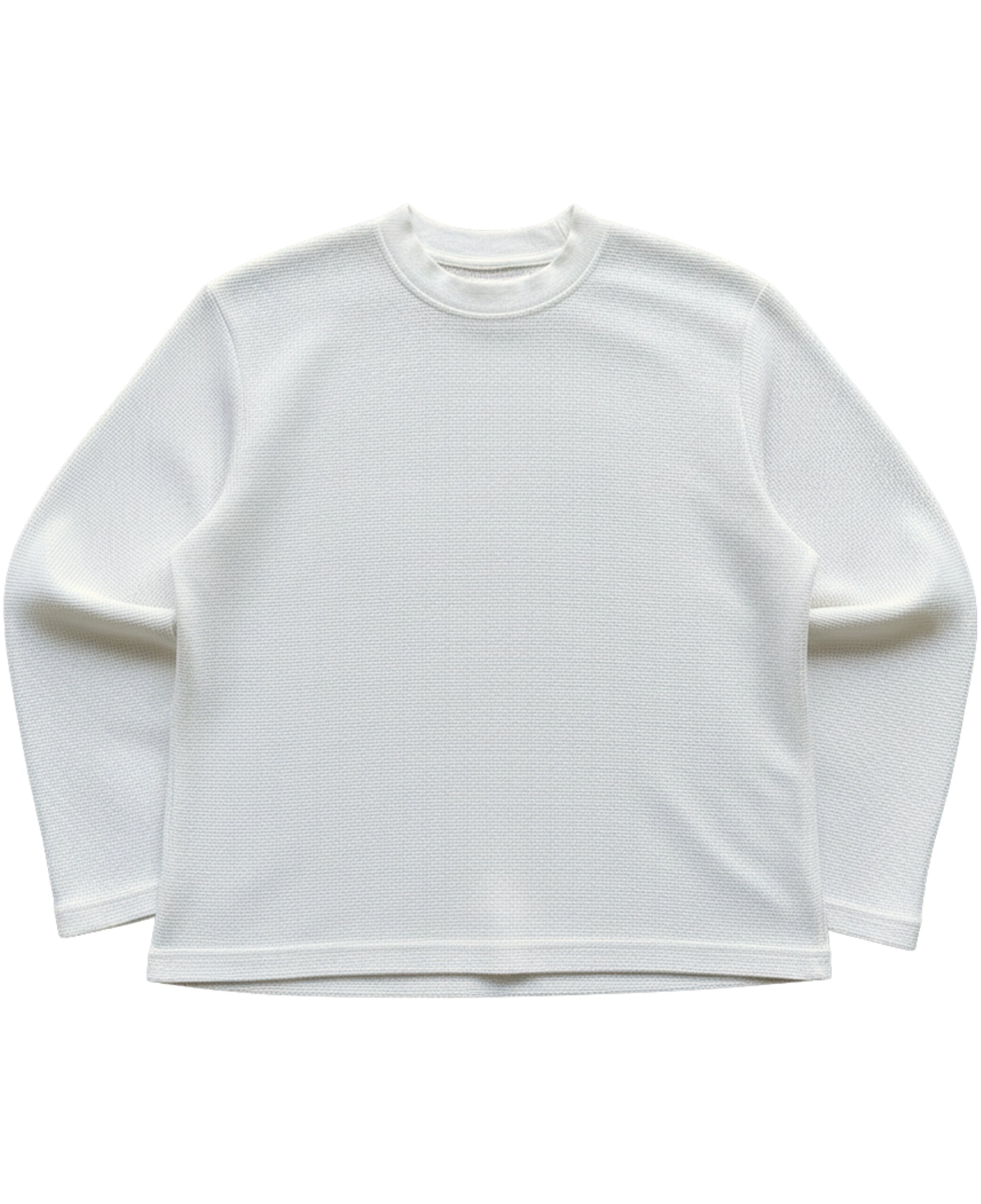 Off-white waffle knit oversized full-sleeve Front Design